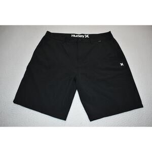 Hurley Swimming Hybrid Shorts Golf Men Size 38 Performance Black Polyester Blend